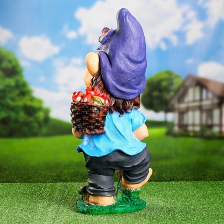 Garden figure "Dwarf with a butterfly", 27x20x55 cm,-9