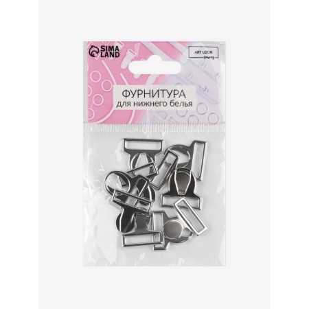 Flotter for a swimsuit, metal, 17 mm, 5 pcs., Silver color-2