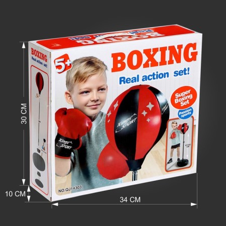 Set for boxing "Profi 2", floor pear with suction cup, gloves, height 70-100 cm-7