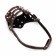 Muzzle of pressed leather adjustable, No. 3, DN 6.8 cm, ohm 21-28 cm, brown