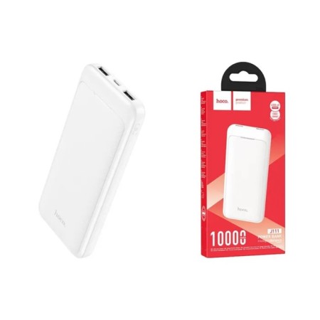 External battery Hoco J111, 10,000 mAh, 2 USB, 2 A, display, white-3