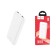 External battery Hoco J111, 10,000 mAh, 2 USB, 2 A, display, white