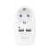 Adapter 1 Nest + 2 USB port on the European fork s/h 16a 230v 3680W ip20 white 27418 6,