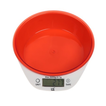 Kitchen Libra IRIT IR-7117, electronic, up to 5 kg, red