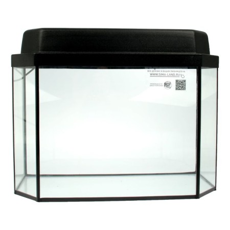 Aquarium "Panoramic" with a lid, 40 liters, 51 x 23 x 34/39 cm, black-3