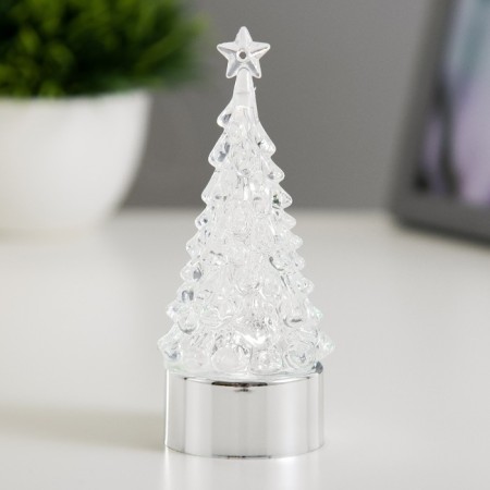 Nightlight "Christmas tree" LED 1W RGB 3xlr44 chrome 4x4x11cm