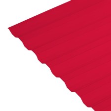 Polycarbonate monolithic, roofing, trapezoid 0.8 mm, 2 × 1.05 m, red