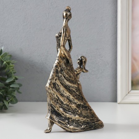 Polystone souvenir "Mom and daughter" under bronze-3