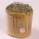 Ribbon with imitation of rhinestones, 12 cm, 9 ± 1 m, gold color