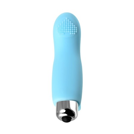 Vibronstat on the finger of Jos Danko for the point G, silicone, blue, 9.5 cm-1