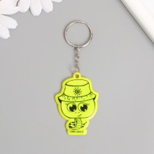 A plastic key a reflective “snake in a panama” 5.5x3.8 cm