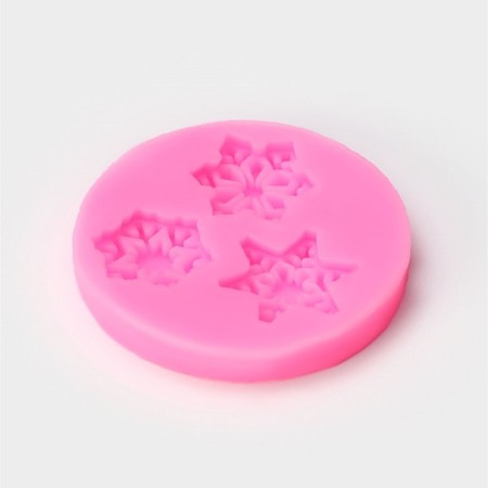 Mold "Metelitsa", silicone, 5.5 × 5.5 × 0.8 cm, pink color-1