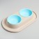 Animal bowl "Moore-humu" 0.3l double on the stand, light-beige