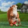 Garden figure "Squirrel with cones" 24x14x19cm
