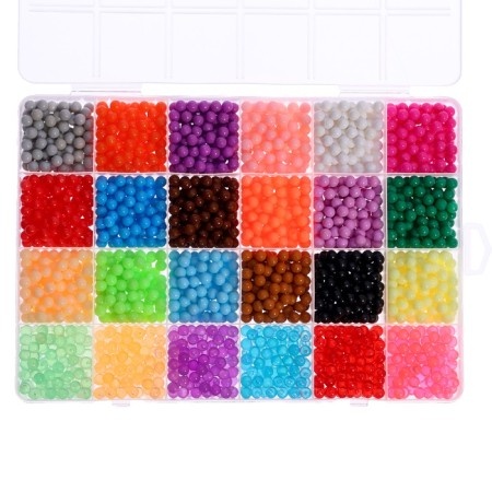 Aquamosaic "Make a keychain", for a girl, 2 basics, 24 stencils, 2400 balls-11