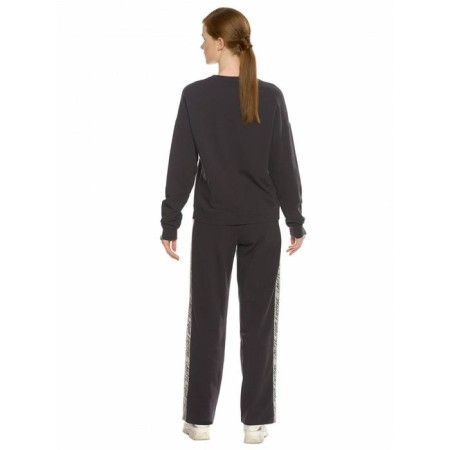 A set of sweatshirts and trousers female, size s, black color-4