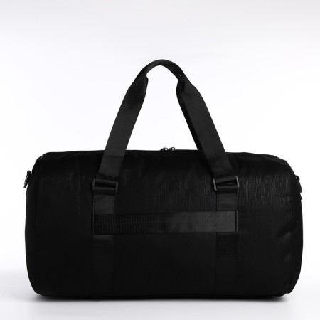Road bag with lightning, external pocket, suitcase holder, long belt, black color-5