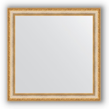 Mirror in the baguette frame - Versailles Krakelyur 64 mm, 75 x 75 cm, evoForm