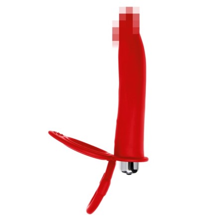 Double penetration Penet Black & Red toyfa, 19 cm, silicone, red-1