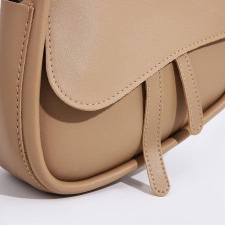 Women's bag made of artificial leather, 20x16x8.5 cm, beige color-2