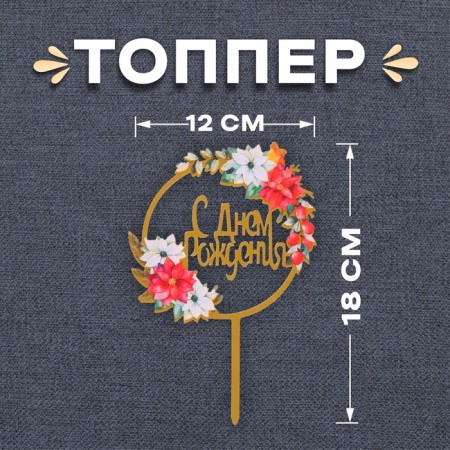 Topper "Happy Birthday"