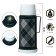 Thermos 1 l, with a glass flask, retains heat 8 hours, 12 x 28 cm, green