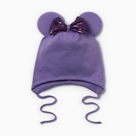 Hat children's mouse, lilac color, size 50-54