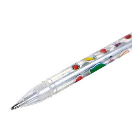 A set of gel pens, 8 colors, a body with a pattern, metallic, in a blister on a button-2