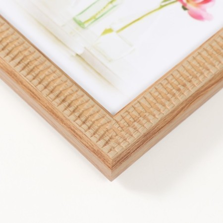 Photo frame plastic 10x15 cm "Extended wood rhombus" 12x17 cm-2