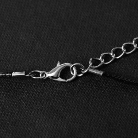 Unisex "Scorpio", color black silver on a black lace, 42 cm-2