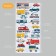 Interior color sticker "City transport" 30x60 cm