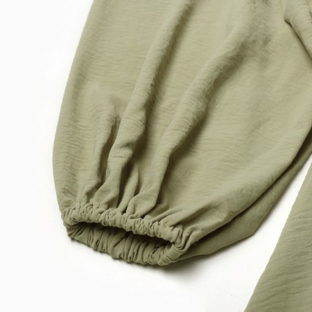 Women's dress MIST with a deep neckline river. 42, olive-10