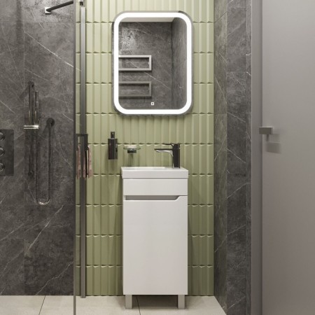Floor Tumba Sanstar "Line 40" with the shell "Yenisei 40", white-2