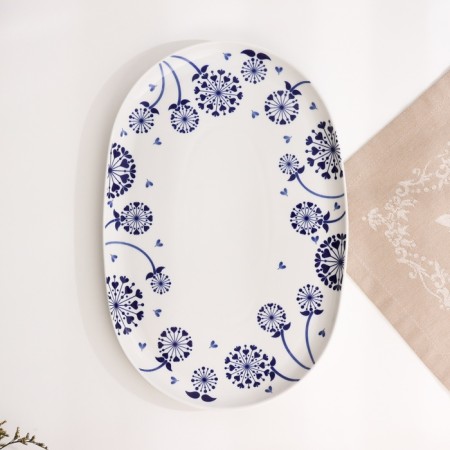 Oval dish "Dandelion", 205x315x20mm, neo gzhel-3