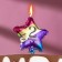 Candle in the cake "Air Ball. Star", number "2", 5.5 cm, multi -colored