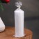 Candle-cylinder with ribs, 4x12cm., White
