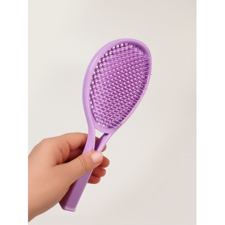 Comb massage oval for drying hair 24*10cm violet suspension QF-3
