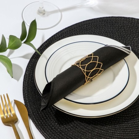 NOBLE napkin ring, 4.5 × 4 cm, gold color-1