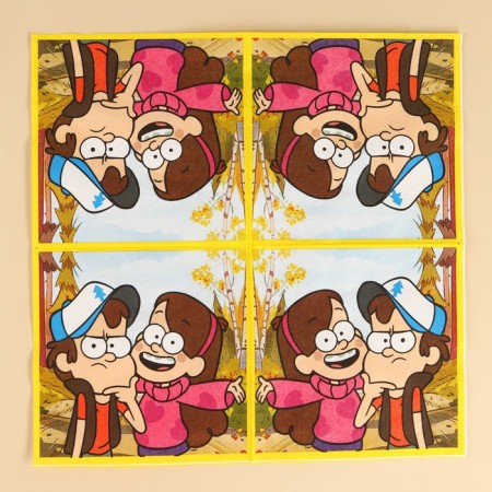 Paper Napkins "Mabel and Deer", 33x33 cm, 20 pieces, 3 layers, gravity farm-6