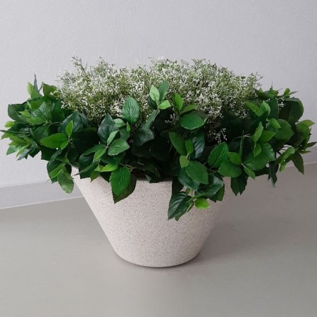 Kashpo for flowers "cone" 53x53x29 cm, 24 l, color sandy marble-2