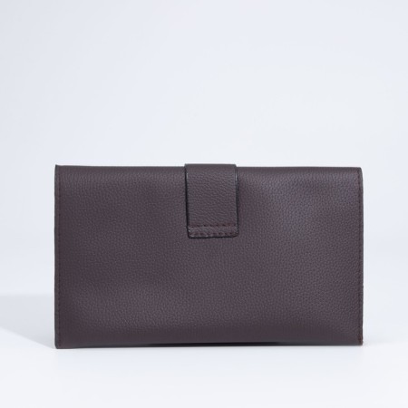 Bag-clate on magnet, long belt, brown color-1