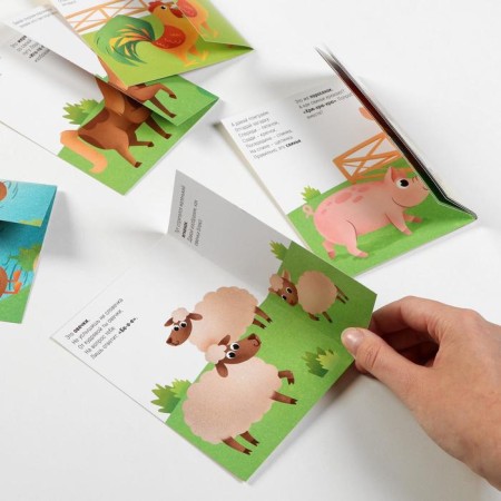 Training cards "Starting speech. What happens on the farm? " With opening windows-4