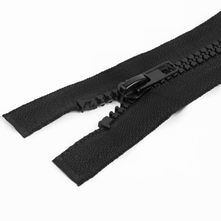 Lightning "Tractor", No. 5, connective, 2 runners, automatic locks, 100 cm, black color-1