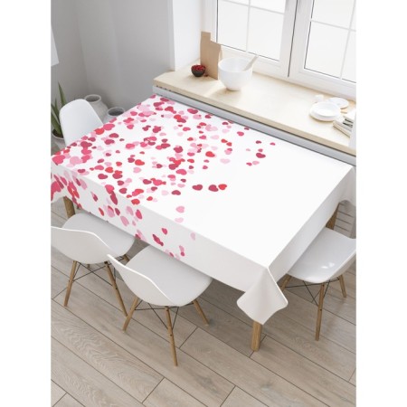 Tables on the table "Rain of hearts", rectangular, oxford, size 120x145 cm