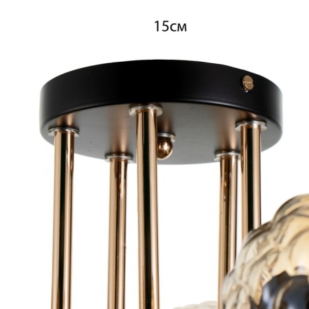 Svetogor chandelier "Love" 5x60W E27 Black 53x53x23cm-3