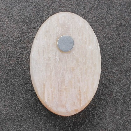 Magnet "Spoon of Zagrebushka", Selenite, Metal, Minerals, 5.1 x 3.5 cm-5