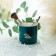 Kashpo ceramic with embossing, Garden Pot, 8 x 7.5 cm
