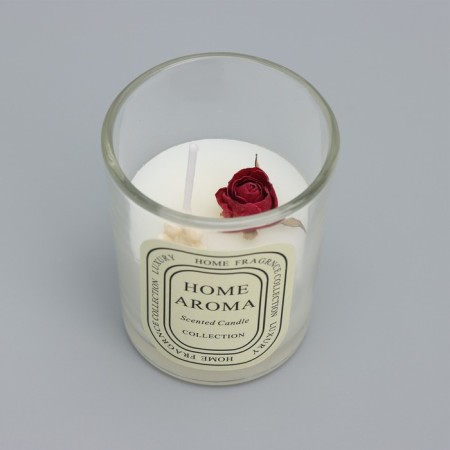Aromatic candle in a glass "Sweet Love", rose, 5.5x6.5 cm-2