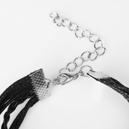 Unisex Bracelet "Magic of Signs" Compass, black color with black silver, 18 cm-2