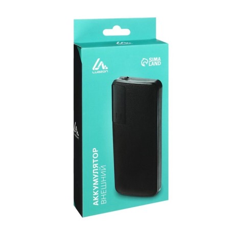 External battery Luazon PB-04, 7500 mAh, 3 USB, 2 A, display, flashlight, white-12